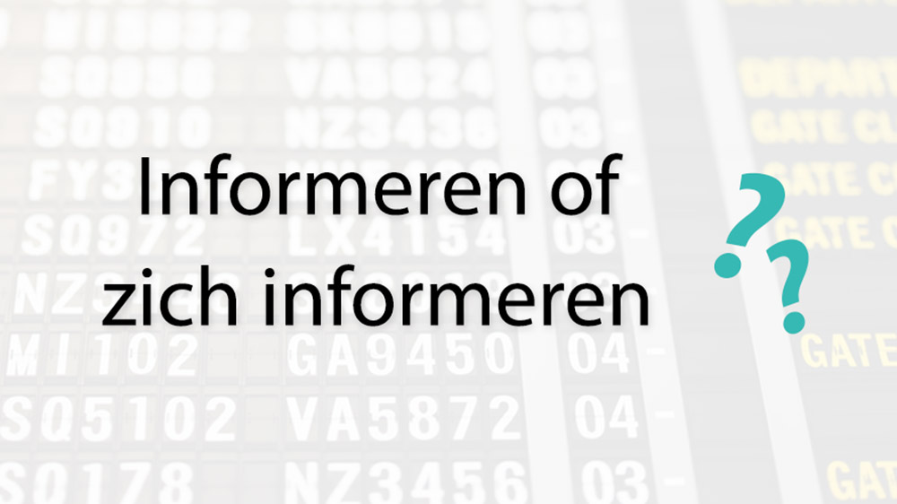 informeren zich informeren